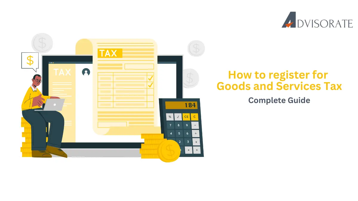 GST registration process in India with documents and laptop
