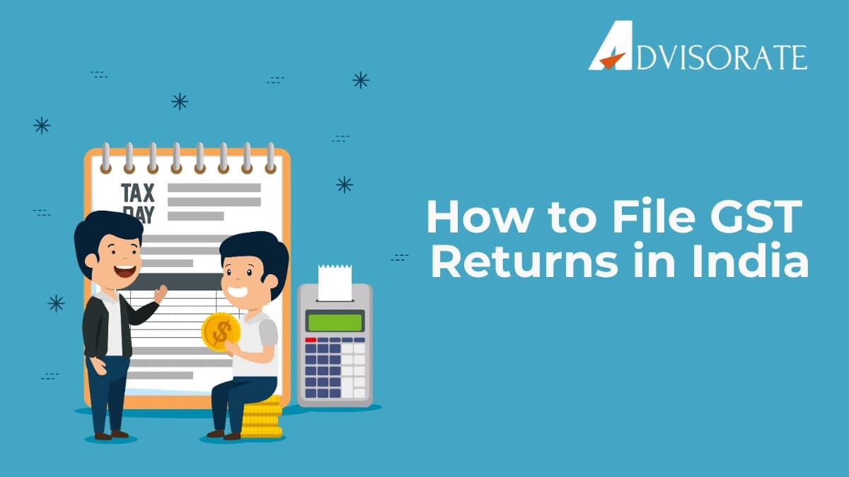 Laptop with GST portal open for filing returns in India
